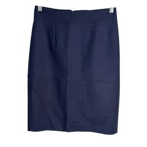 Boden Navy Blue Cotton Blend Pencil Skirt Size 4P Petite